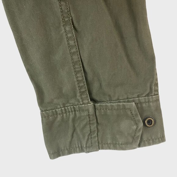 Madewell Surplus Jacket Women's Small Army Green Utility Full-Zip Long-Sleeve - Picture 9 of 14